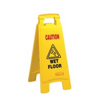 ValueX Caution Wet Floor Plastic Sign Yellow 0905001 - NWT FM SOLUTIONS - YOUR CATERING WHOLESALER