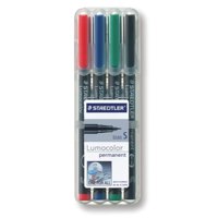 Staedtler Lumocolor OHP Pen Permanent Superfine 0.4mm Line Assorted Colours (Pack 4) - 313WP4 - NWT FM SOLUTIONS - YOUR CATERING WHOLESALER