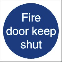 Stewart Superior Fire Door Keep Shut Sign 100x100mm - M014SAV-100X100 - NWT FM SOLUTIONS - YOUR CATERING WHOLESALER