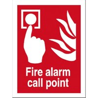 Stewart Superior Fire Alarm Call Point Sign 150x200mm - FF073SAV-150X200 - NWT FM SOLUTIONS - YOUR CATERING WHOLESALER