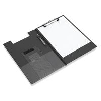 Rapesco Foldover Clipboard PVC Cover A4/Foolscap Black - VFDCB0B3 - NWT FM SOLUTIONS - YOUR CATERING WHOLESALER