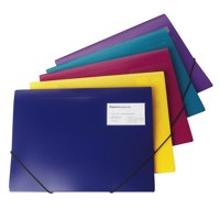 Rapesco Folio Wallet Polypropylene A4+ 3 Flap Elasticated Assorted Colours (Pack 5) - 0720 - NWT FM SOLUTIONS - YOUR CATERING WHOLESALER