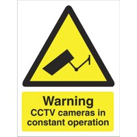 Stewart Superior Warning CCTV Cameras Sign 150x200mm - W0143SAV-150X200 - NWT FM SOLUTIONS - YOUR CATERING WHOLESALER
