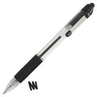 Zebra Z-Grip Retractable Ballpoint 1.0mm Tip Black (Pack 12) - 22210 - NWT FM SOLUTIONS - YOUR CATERING WHOLESALER