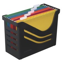 Jalema Resolution Suspension File Box Black and 5 A4 Suspension Files - J26580BLK - NWT FM SOLUTIONS - YOUR CATERING WHOLESALER