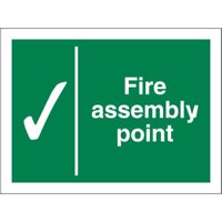 Stewart Superior Fire Assembly Point Sign 200x150mm - SP052SAV-150X200 - NWT FM SOLUTIONS - YOUR CATERING WHOLESALER