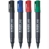 ValueX Flipchart Marker Bullet Tip 2mm Line Assorted Colours (Pack 4) - K50-WLT4 - NWT FM SOLUTIONS - YOUR CATERING WHOLESALER