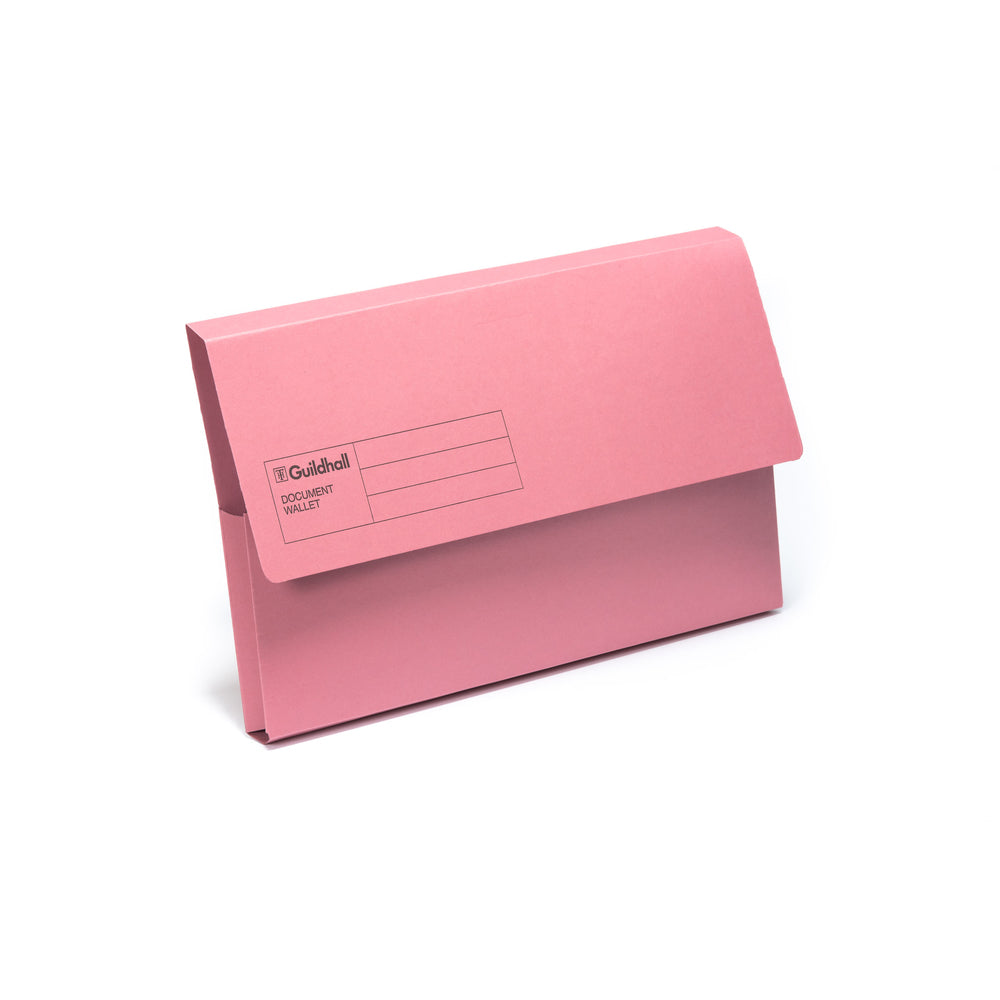 Guildhall Document Wallet Manilla Foolscap 285gsm Assorted Colours (Pack 50) - GDW1-ASTZ
