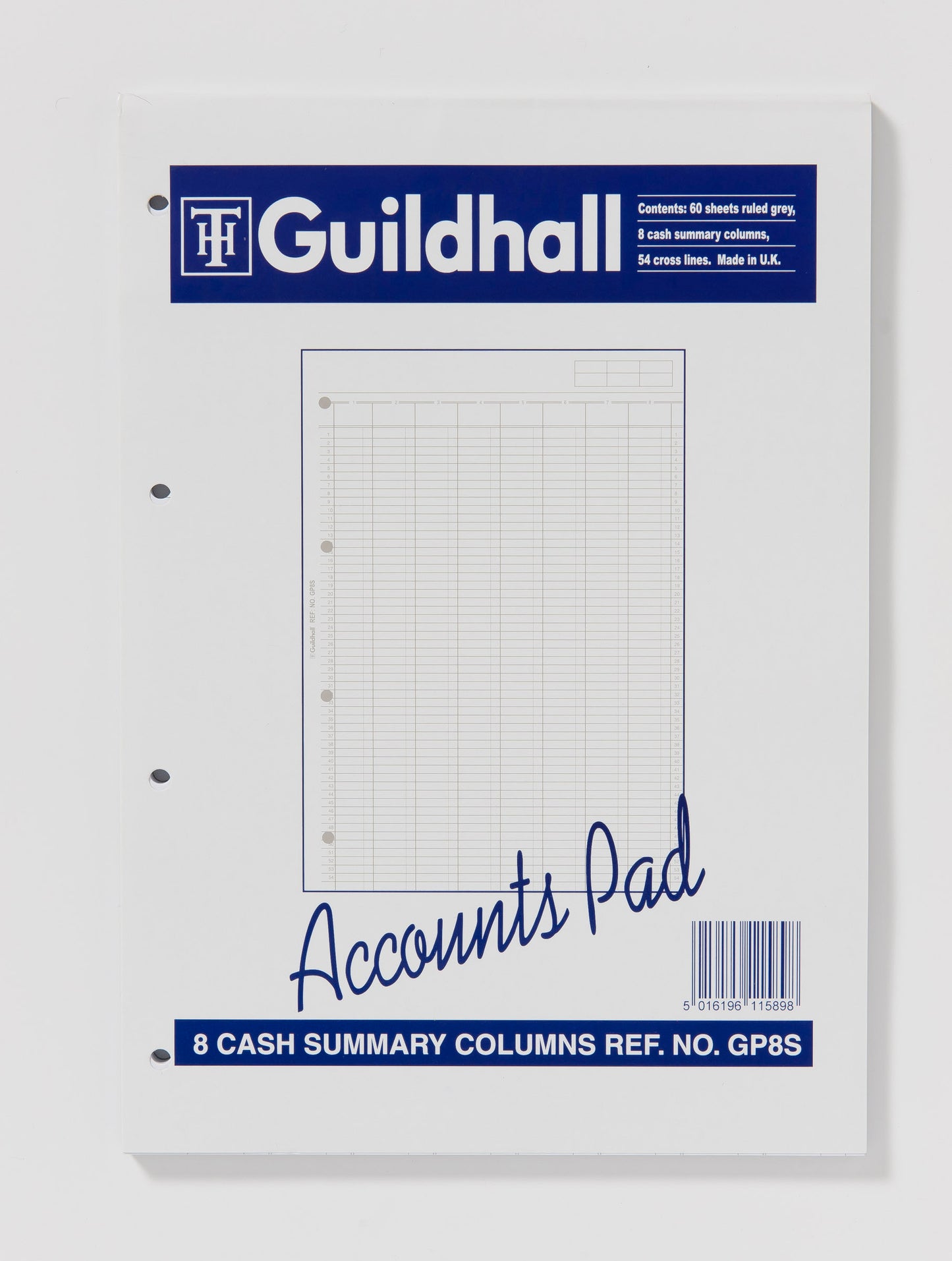 Guildhall Account Pad 8 Summary Column A4 60 Pages GP8SZ - NWT FM SOLUTIONS - YOUR CATERING WHOLESALER
