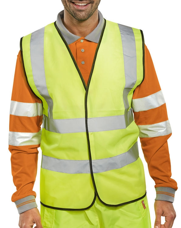 Beeswift High Visibility XXL Vest Yellow - NWT FM SOLUTIONS - YOUR CATERING WHOLESALER