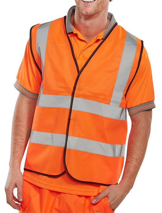 Beeswift High Visibility XXL Orange Vest - NWT FM SOLUTIONS - YOUR CATERING WHOLESALER