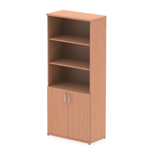 Impulse 2000mm Open Shelves Cupboard Beech I000047 - NWT FM SOLUTIONS - YOUR CATERING WHOLESALER
