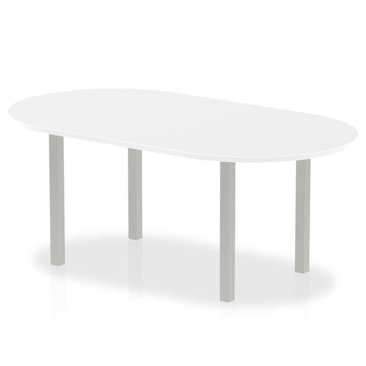 Dynamic Impulse 1800mm Boardroom Table White Top Silver Post Leg I000203 - NWT FM SOLUTIONS - YOUR CATERING WHOLESALER