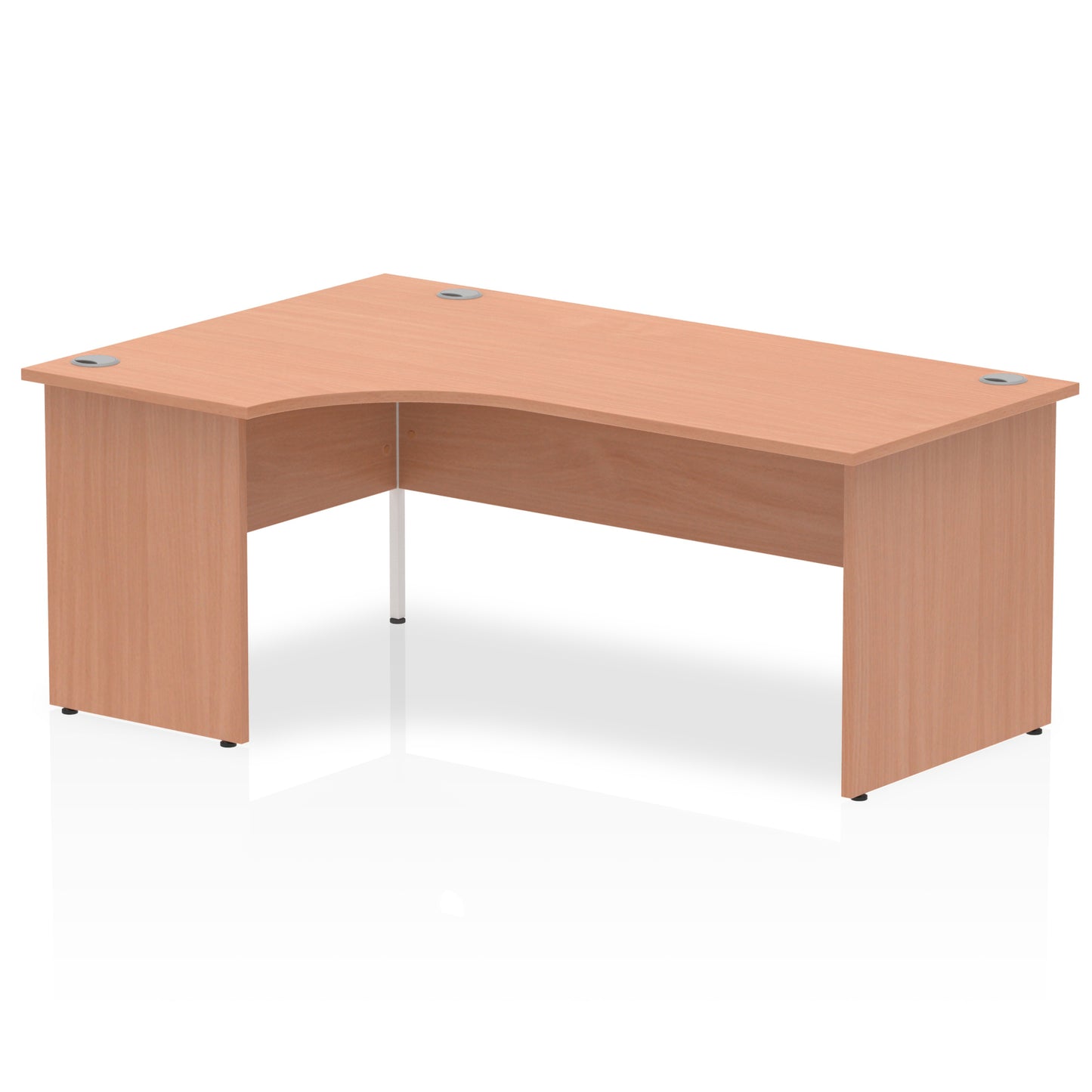 Impulse 1800mm Left Crescent Desk Beech Top Panel End Leg I000389 - NWT FM SOLUTIONS - YOUR CATERING WHOLESALER