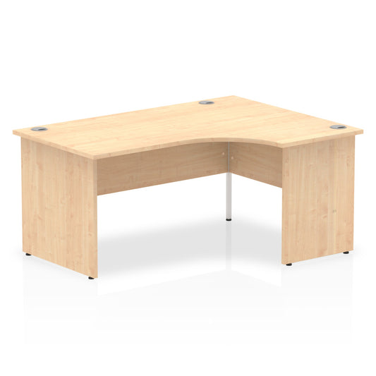 Dynamic Impulse 1600mm Right Crescent Desk Maple Top Panel End Leg I000454 - NWT FM SOLUTIONS - YOUR CATERING WHOLESALER