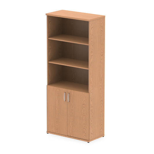 Impulse 2000mm Open Shelves Cupboard Oak I000755 - NWT FM SOLUTIONS - YOUR CATERING WHOLESALER
