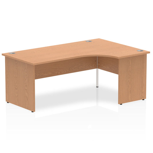 Impulse 1800mm Right Crescent Desk Oak Top Panel End Leg I000847 - NWT FM SOLUTIONS - YOUR CATERING WHOLESALER