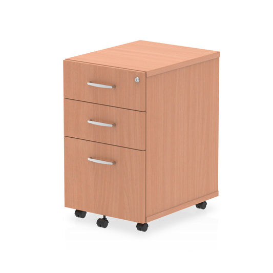 Impulse 3 Drawer Under Desk Pedestal Beech I001648 - NWT FM SOLUTIONS - YOUR CATERING WHOLESALER