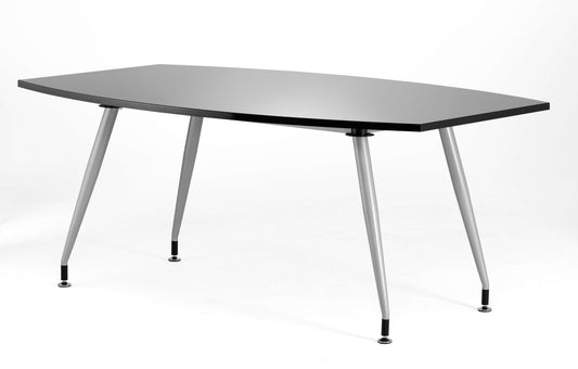 Dynamic High Gloss 1800mm Writable Boardroom Table Black Top I003056 - NWT FM SOLUTIONS - YOUR CATERING WHOLESALER