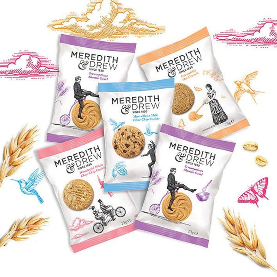 Meredith & Drew MiniPack Biscuits 4 Varieties TwinPack 100"s