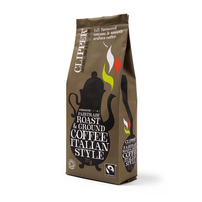 Clipper Fairtrade Organic Italian Style Coffee 227g - NWT FM SOLUTIONS - YOUR CATERING WHOLESALER