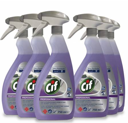 Cif Pro-Formula 2in1 Kitchen Cleaner Disinfectant Spray 750ml - NWT FM SOLUTIONS - YOUR CATERING WHOLESALER