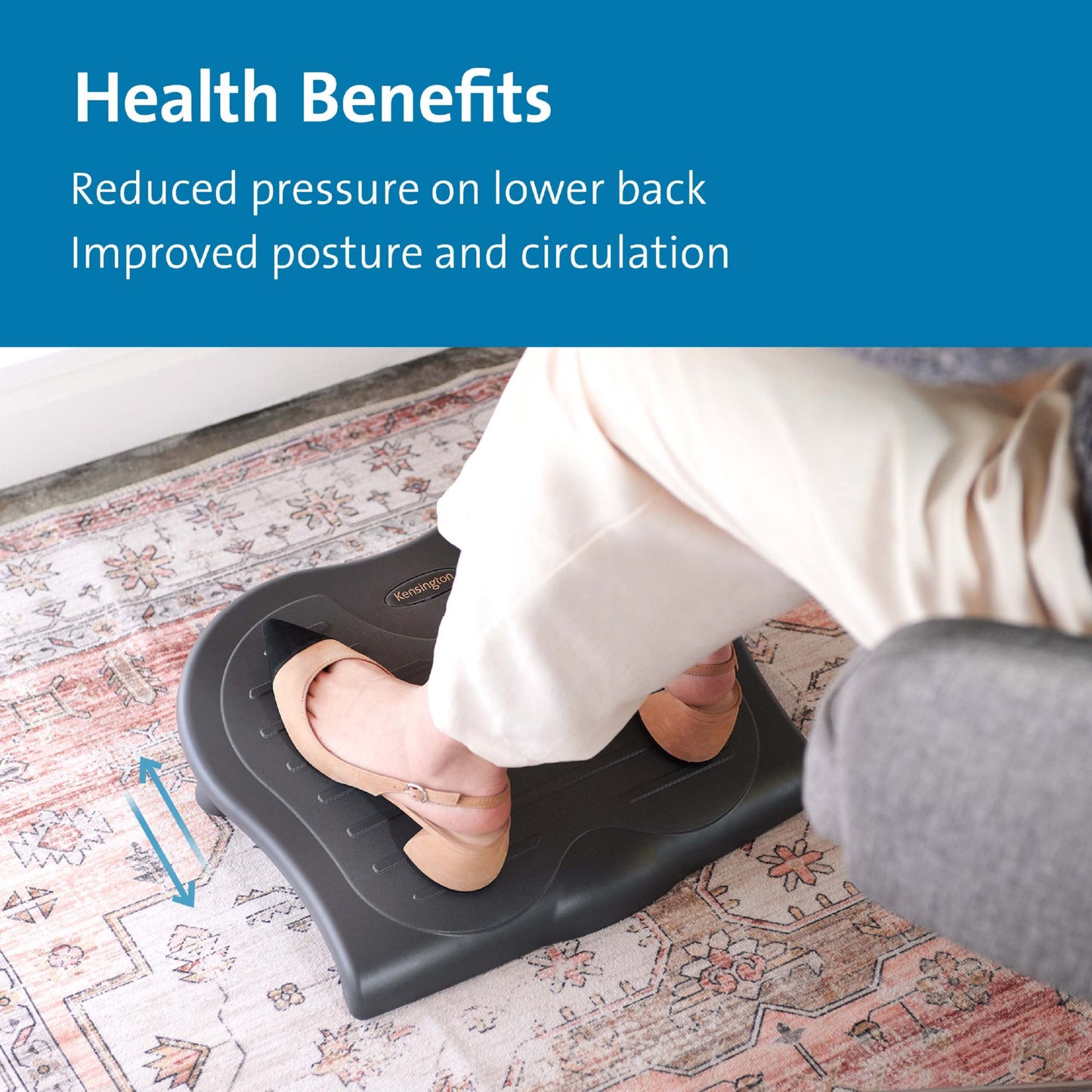 Kensington SoleSaver Foot Rest Adjustable Grey 56152