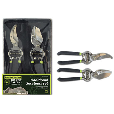 Spear & Jackson Bypass & Anvil Traditional Secateurs Set - NWT FM SOLUTIONS - YOUR CATERING WHOLESALER