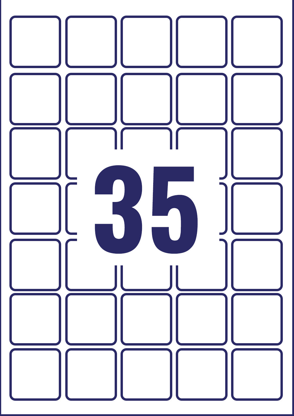 Avery QR Code Label 35x35mm 35 Per A4 Sheet White (Pack 875 Labels) L7120-25