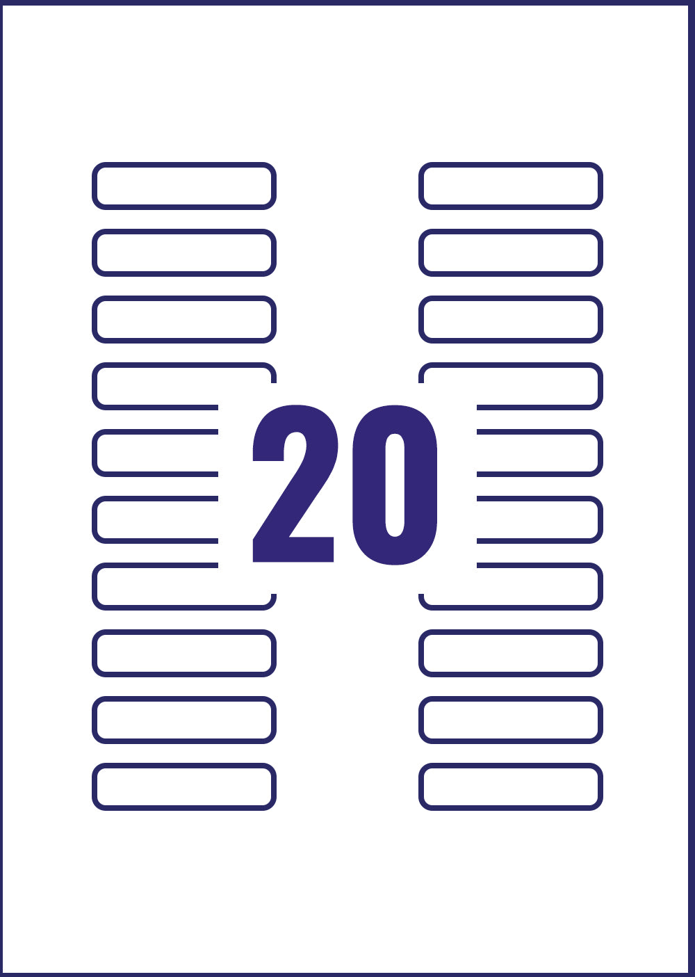 Avery Laser Mini Label 55x122mm 25 Per A4 Sheet Clear (Pack 500 Labels) L7552-25