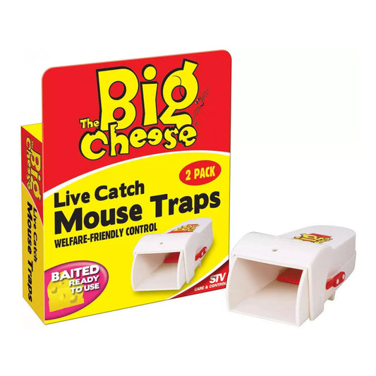 Big Cheese Live Catch Mouse Traps 2 Pack {STV155} - NWT FM SOLUTIONS - YOUR CATERING WHOLESALER