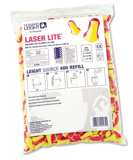 Laser Lite Ear Plugs LL-4 Pack 200's - NWT FM SOLUTIONS - YOUR CATERING WHOLESALER