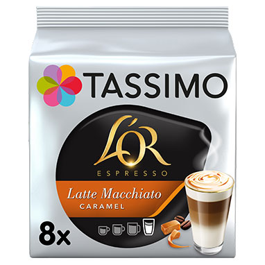 Tassimo L'Or Caramel Latte Pods 16's (8 Drinks)