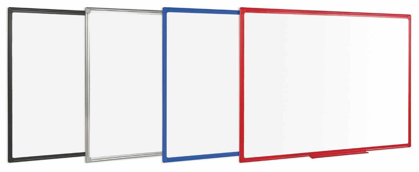 Bi-Office Maya Non Magnetic Melamine Whiteboard Grey Plastic Frame 600x900mm - MB0712186