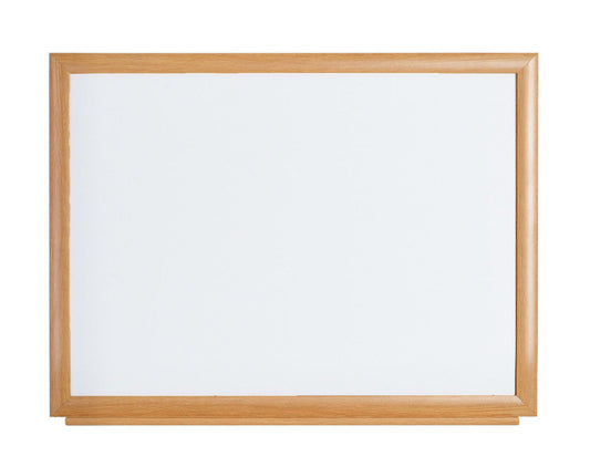 Bi-Office Earth-It Non Magnetic Melamine Whiteboard Oak Wood Frame 1200x900mm - MB14002318 - NWT FM SOLUTIONS - YOUR CATERING WHOLESALER