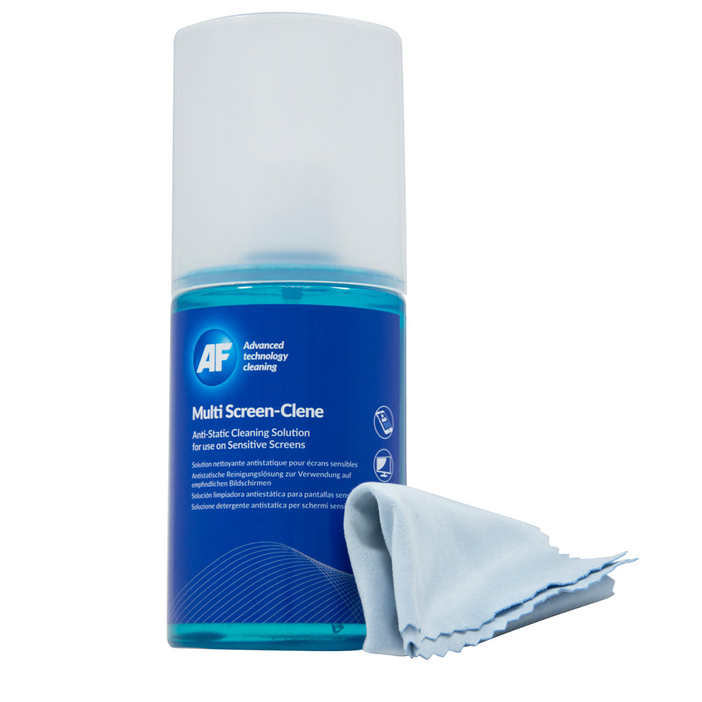 AF Screen-Clene Spray with Cloth 200ml MCA 200MIF - NWT FM SOLUTIONS - YOUR CATERING WHOLESALER