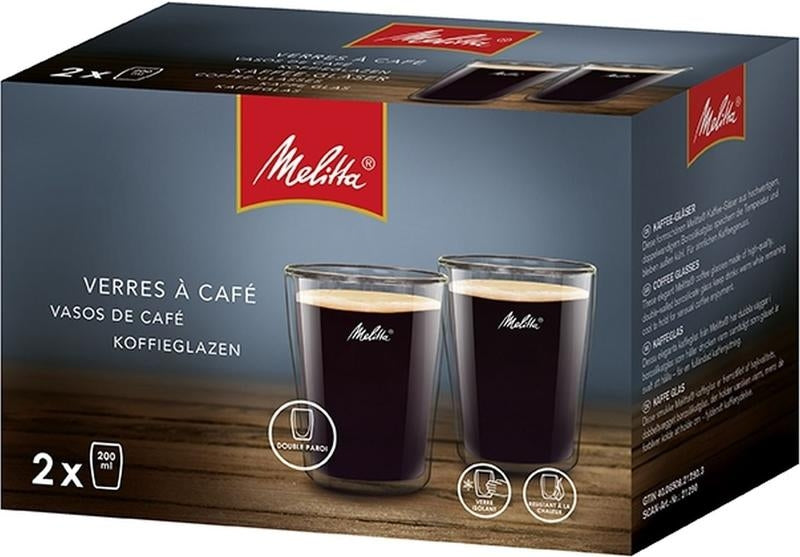Melitta Espresso/Americano Glass Set 0.2 Litre Pack 2's - NWT FM SOLUTIONS - YOUR CATERING WHOLESALER