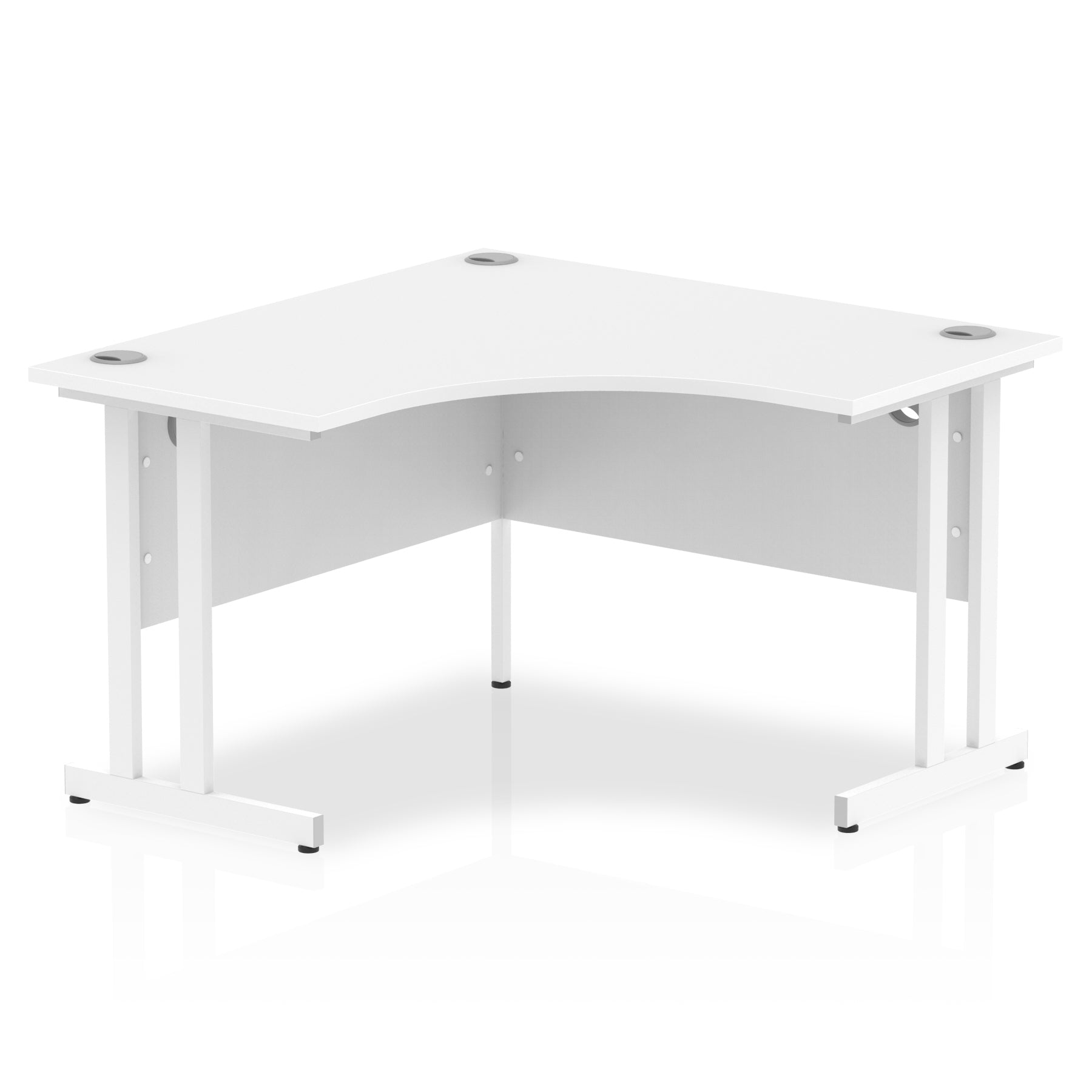 Dynamic Impulse 1200mm Corner Desk White Top White Cantilever Leg MI002389 - NWT FM SOLUTIONS - YOUR CATERING WHOLESALER