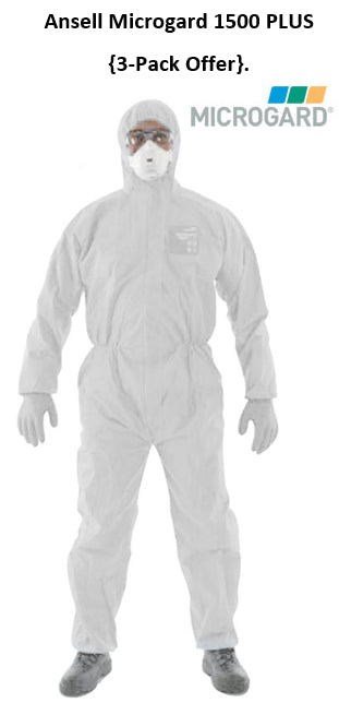 Microgard 1500 Extra Large White Coverall - NWT FM SOLUTIONS - YOUR CATERING WHOLESALER