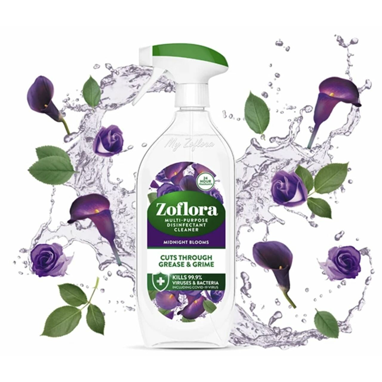 Zoflora Midnight Blooms Trigger 800ml - NWT FM SOLUTIONS - YOUR CATERING WHOLESALER