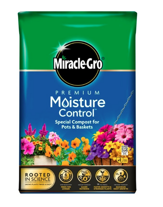 Miracle-Gro Premium Moisture Control Potting Compost 10 litre - NWT FM SOLUTIONS - YOUR CATERING WHOLESALER