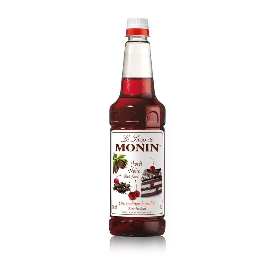 Monin Black Forest Coffee Syrup 1litre (Plastic) - NWT FM SOLUTIONS - YOUR CATERING WHOLESALER