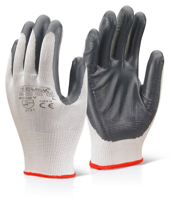 Beeswift 2000 Grey Small Nitrile Gloves (Pair) - NWT FM SOLUTIONS - YOUR CATERING WHOLESALER