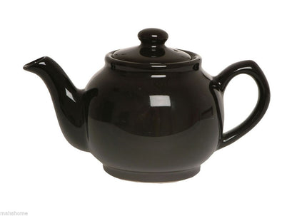 Black Gloss 6 Cup / 39oz Large Teapot - NWT FM SOLUTIONS - YOUR CATERING WHOLESALER