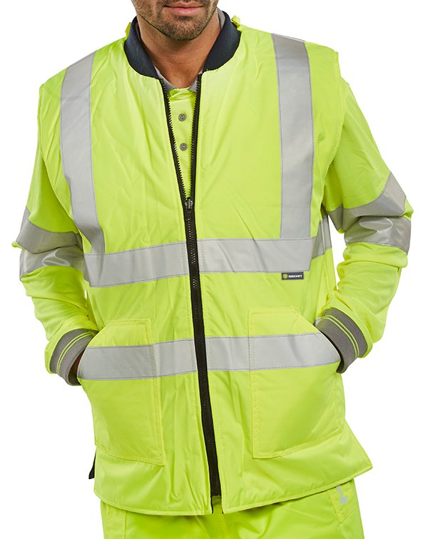 Reversible Hi Vis XXL Bodywarmer - NWT FM SOLUTIONS - YOUR CATERING WHOLESALER