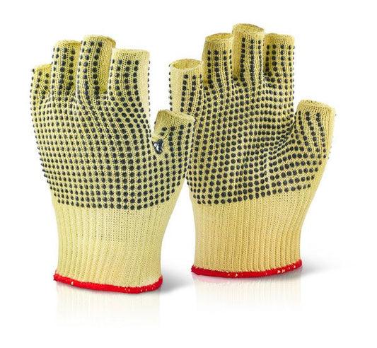 Kevlar Large Fingerless Dotted Gloves (Pair) - NWT FM SOLUTIONS - YOUR CATERING WHOLESALER