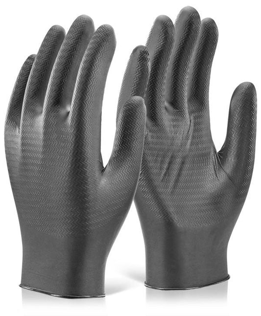 Glovezilla Black Powder Free Medium Nitrile Gloves Pack 100's - NWT FM SOLUTIONS - YOUR CATERING WHOLESALER