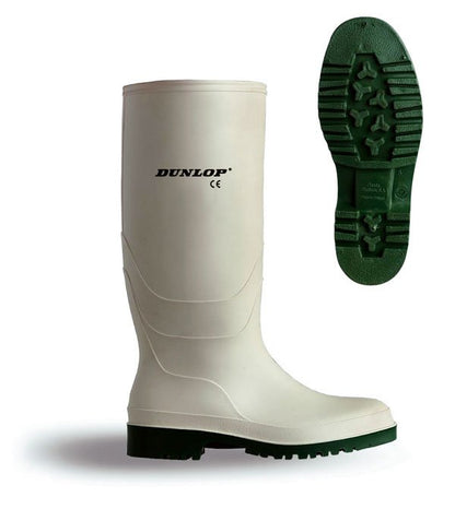 Dunlop Pricemastor White Size 10.5 Boots - NWT FM SOLUTIONS - YOUR CATERING WHOLESALER