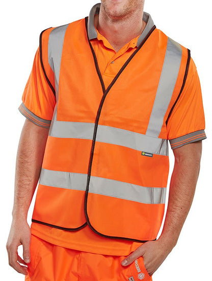 Beeswift High Visibility 3XL Orange Vest - NWT FM SOLUTIONS - YOUR CATERING WHOLESALER
