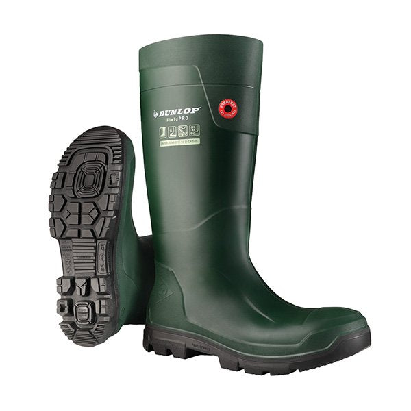 Dunlop Purofort Full Safety Green Size 4 Boots - NWT FM SOLUTIONS - YOUR CATERING WHOLESALER